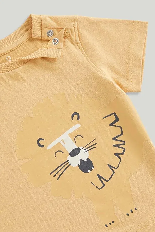 Детская футболка для новорожденных с коротким рукавом Mothercare, Yellow — фото 2