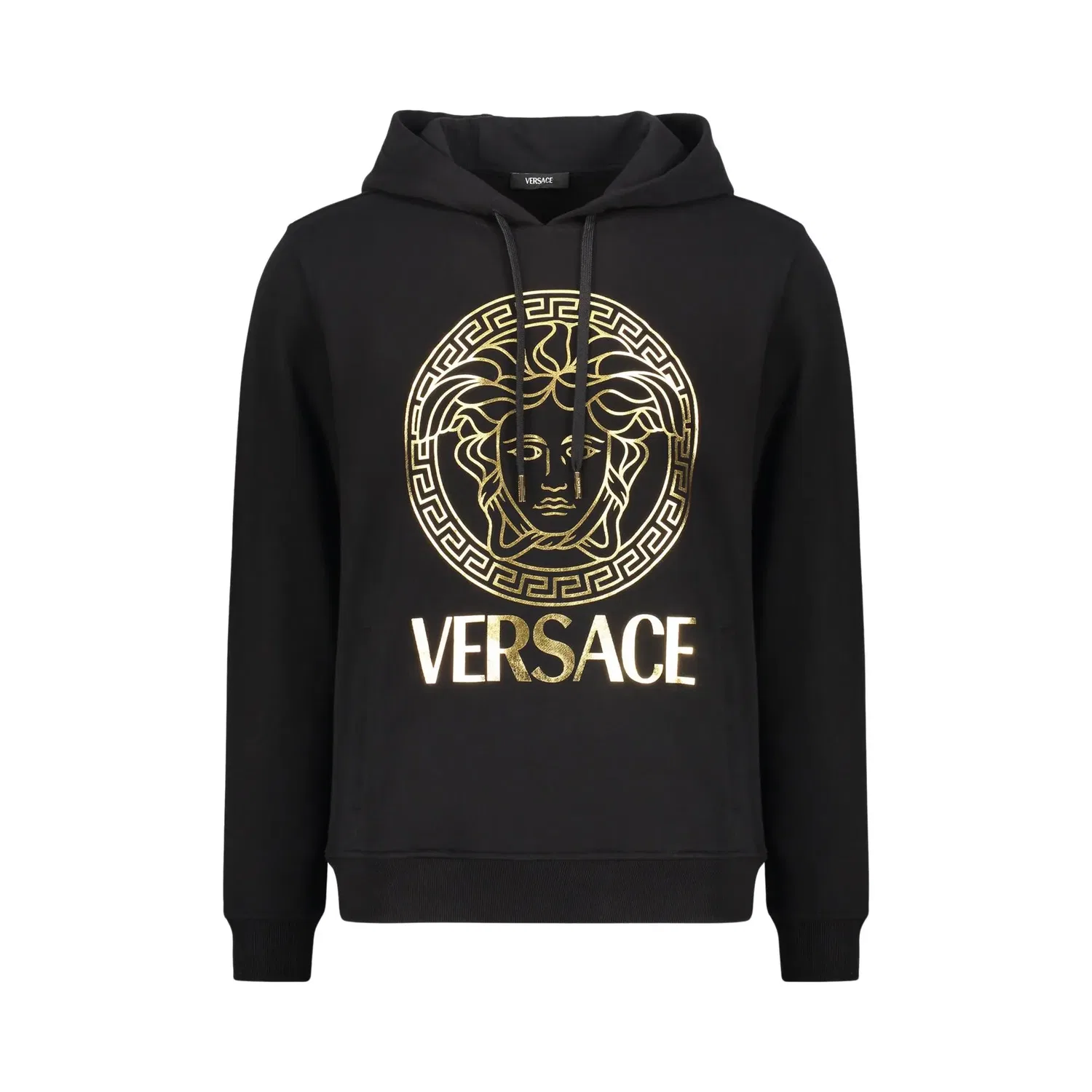 Хлопковая толстовка Versace, черный