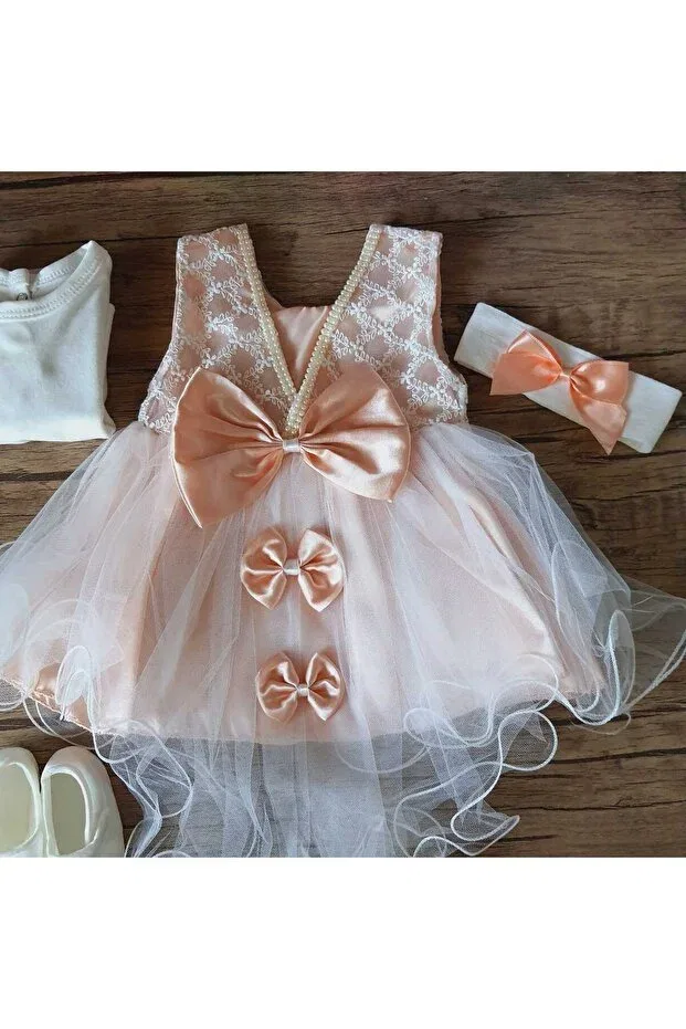 Детское платье для девочек кружевное Pileki Baby, Somon