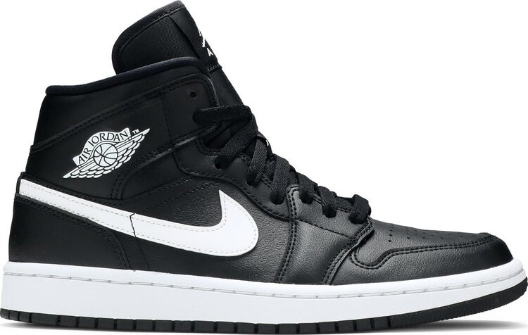 

Кроссовки Wmns Air Jordan 1 Mid Black White, черный