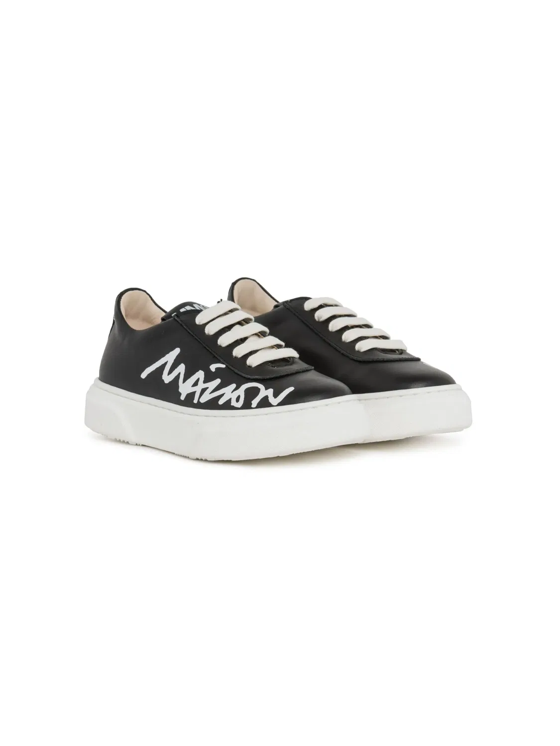 MM6 Maison Margiela Кроссовки кожаные черные