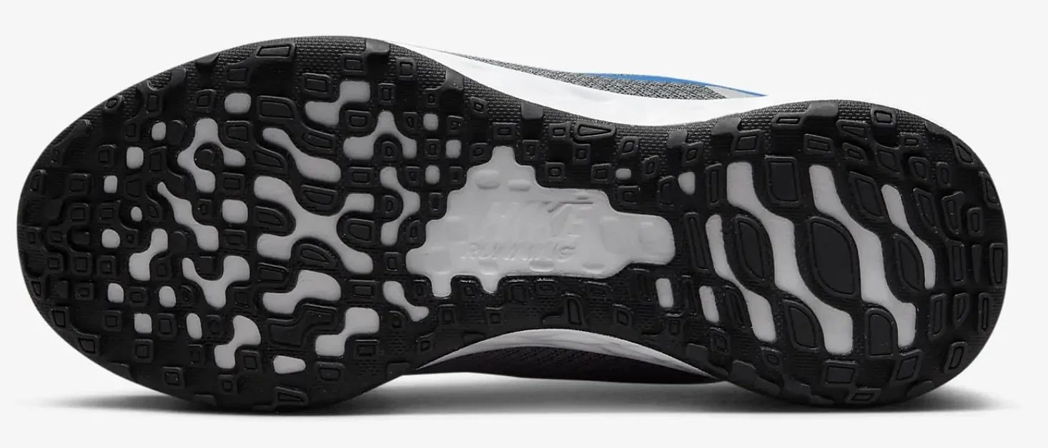 Детские кроссовки для мальчиков с шнуровкой NIKE Revolution 6 NN NIKE, Cool Grey Deep Royal Blue Pure Platinum Photo Blue — фото 2