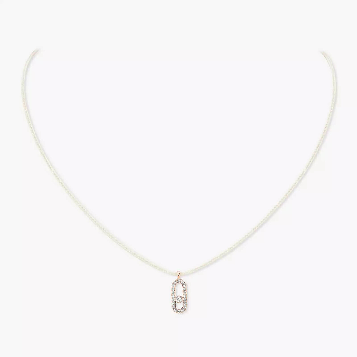 

Колье Messika Care(s) Pavé Cream Cord, розовое золото/бриллианты