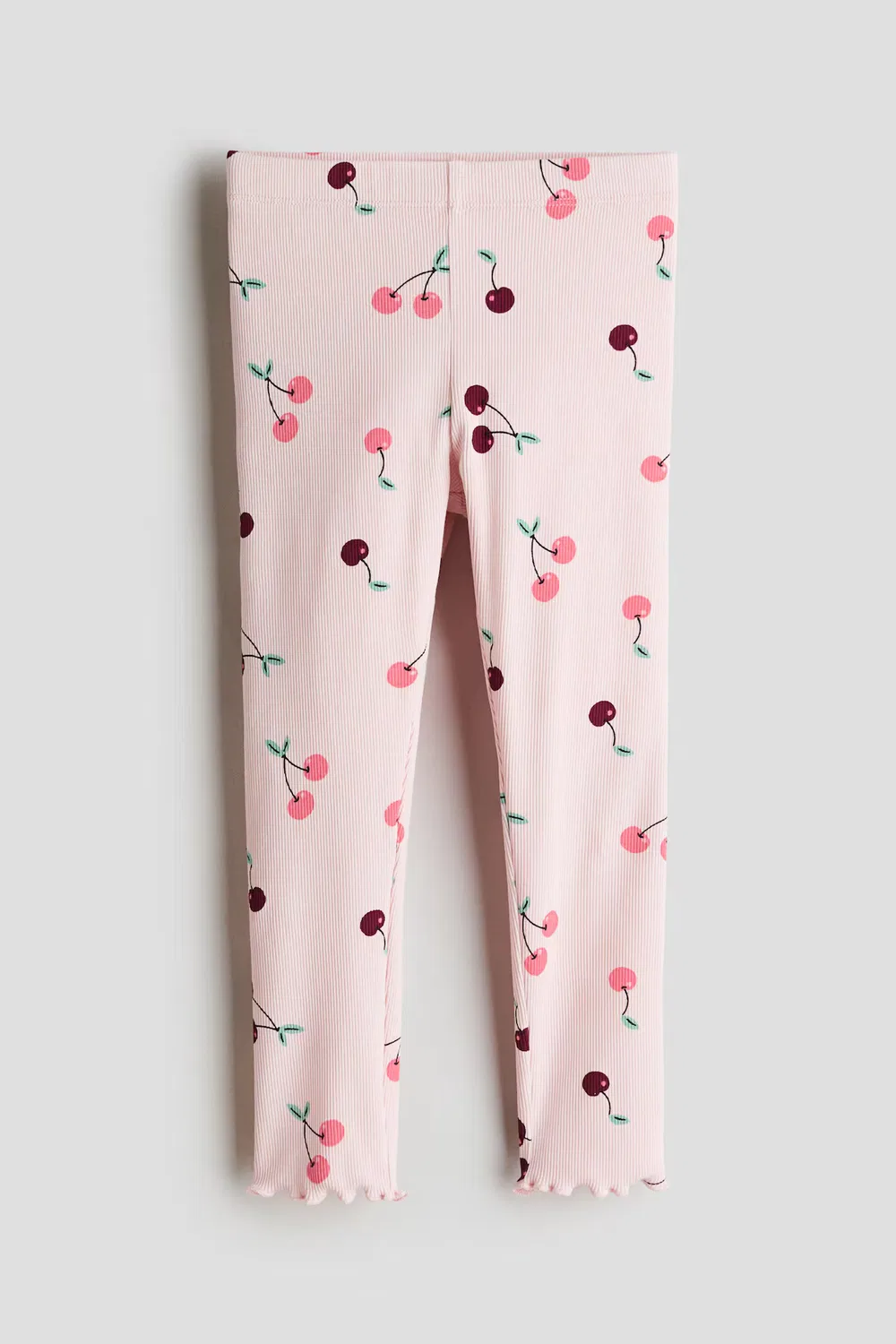 Леггинсы из ребристого хлопка H&M, Hellrosa/Kirschen