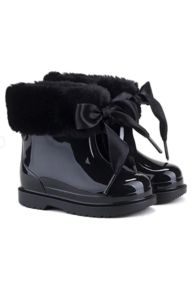 Детские ботинки для девочек из экокожи Winter Kids' Bımbı Igor, Black — фото 2