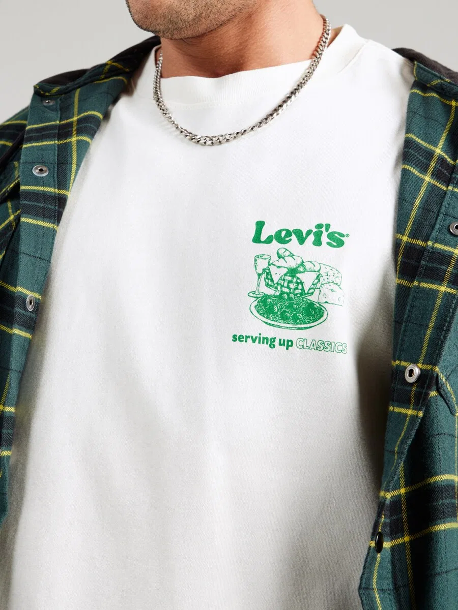 Футболка LEVI'S с коротким рукавом, белая — фото 2