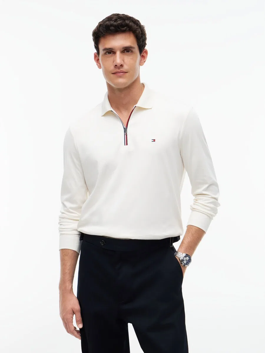 Футболка TOMMY HILFIGER цвета слоновой кости — фото 2