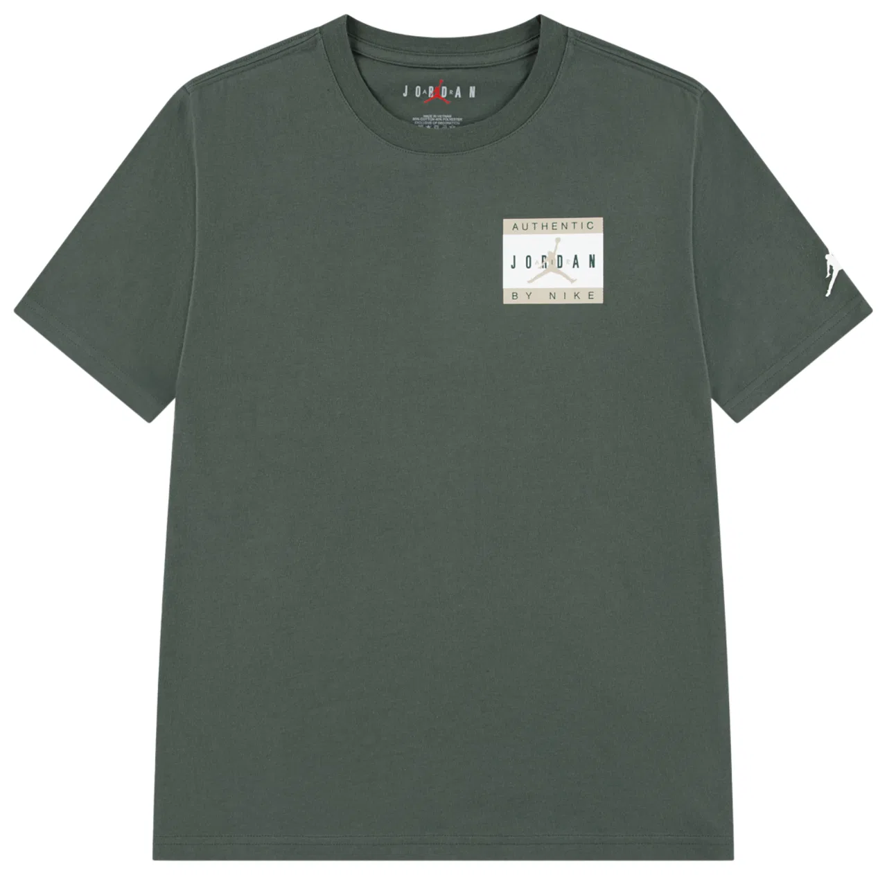 Футболка для мальчиков Printed AAJBN Label Jordan, цвет Midnight Green