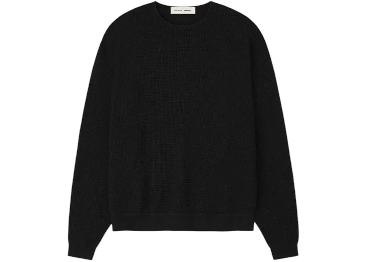Мужской свитер с воротником-гольф из вафли Vintage Black Fear of God