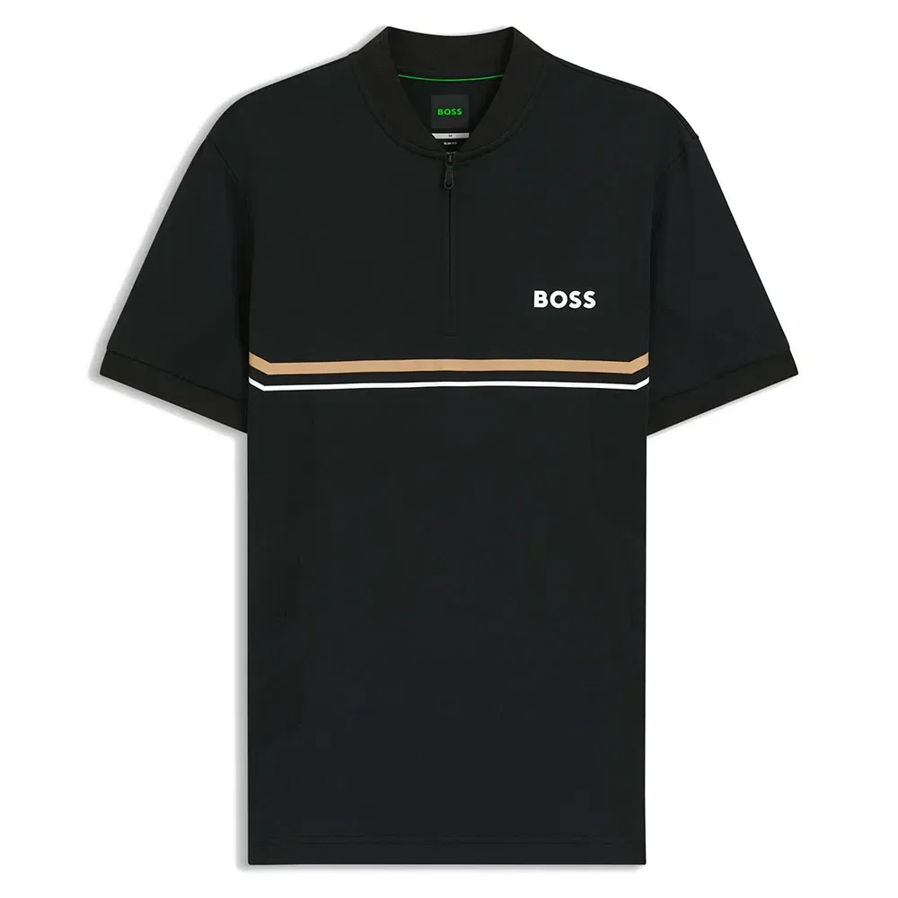 Поло с коротким рукавом Spin Bodymapp Boss, черный