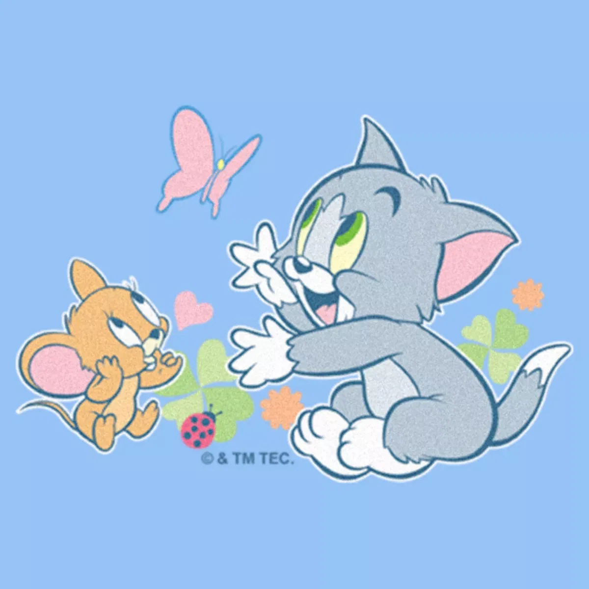 Детский боди-комбинезон с принтом Tom and Jerry Cute Babies, Tom and Jerry, Light Blue — фото 2