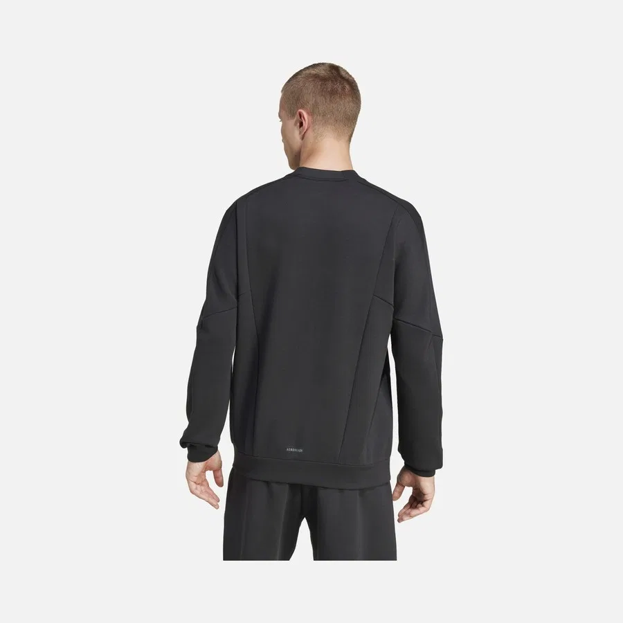 Мужской свитшот Aeroready Designed For Gym & Training Crew adidas, Черный — фото 2