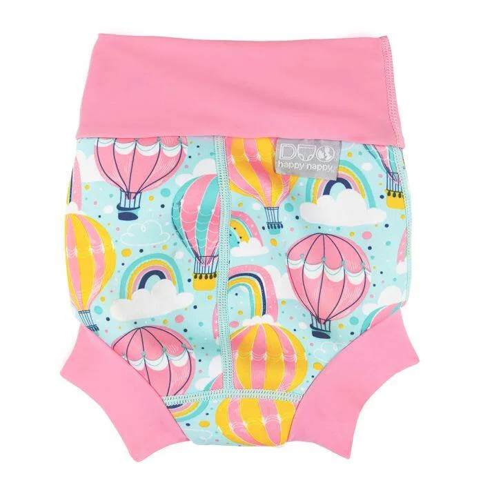 Детские плавки для девочек с принтом Happy Nappy DUO Balloons Splash About, Rosa Hellblau — фото 2