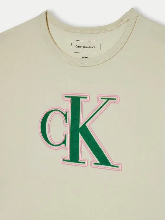 Футболка boxy fit Calvin Klein Jeans, кремовый — фото 3