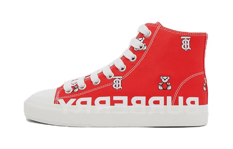 Детские кроссовки для скейтбординга с вышивкой Thomas Burberry, Burberry, Red White