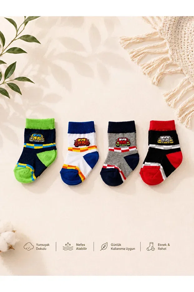 Детские носки с рисунком 12 шт First Socks, Multicolor