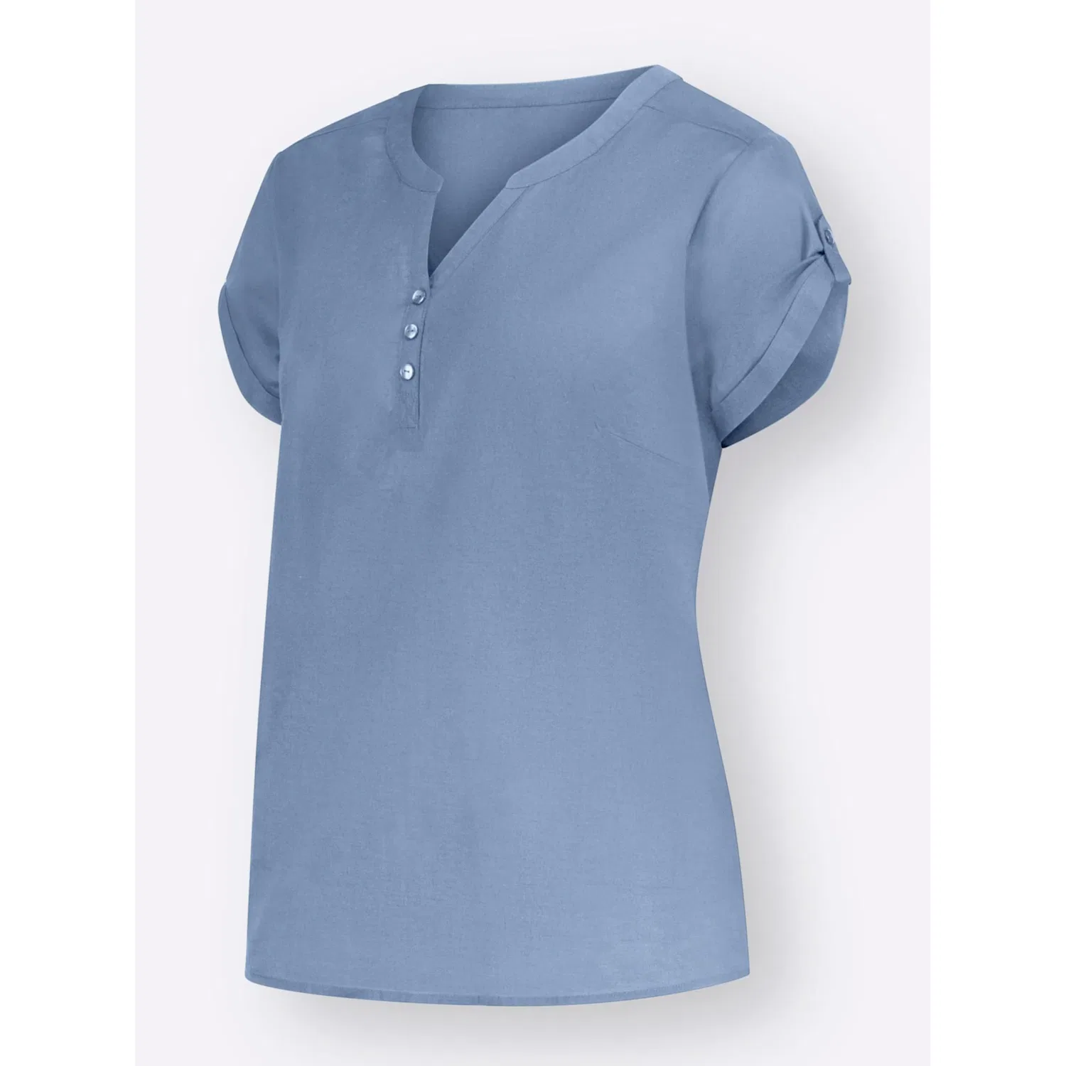 Женская блуза с V-образным вырезом Casual Looks, Blue Stone Washed — фото 3