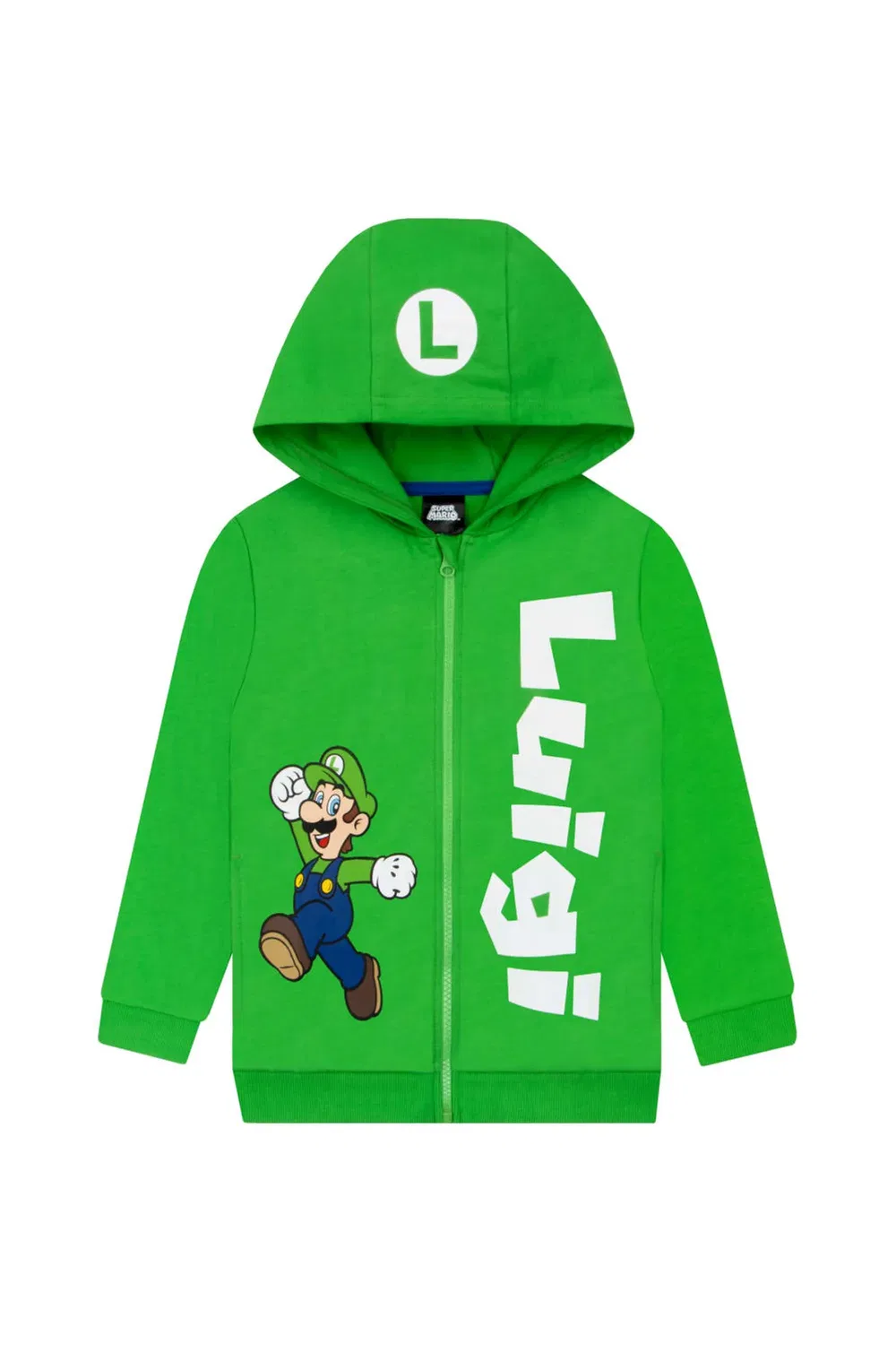 Худи на молнии Luigi Super Mario, Green