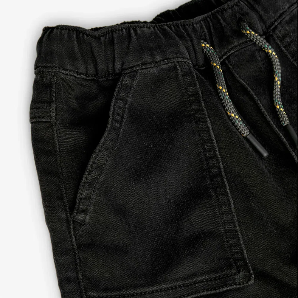 Джинсовые брюки Boboli Denim Knit, черный — фото 3