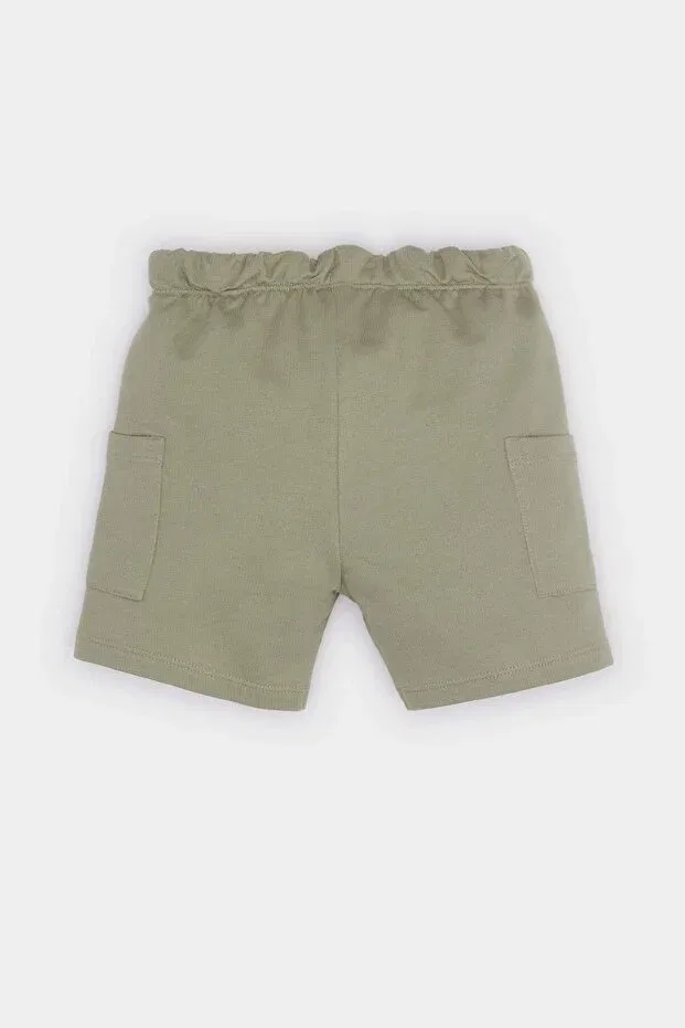 Детские шорты для мальчиков хлопковые Basics Defacto, Green-Gn497 — фото 3