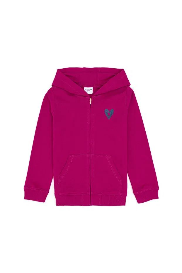 Детские свитшот для девочек на молнии fuchsia U.S. Polo Assn., Fuchsia