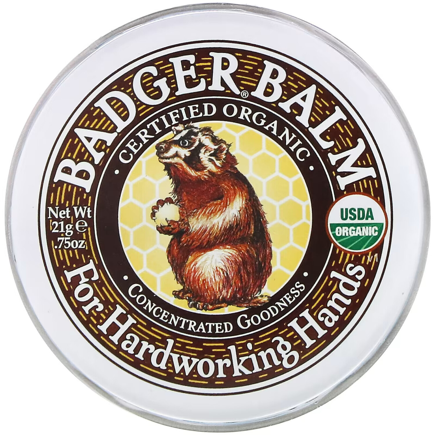 

Badger Company, Badger, бальзам для рабочих рук .75 унции (21 г)