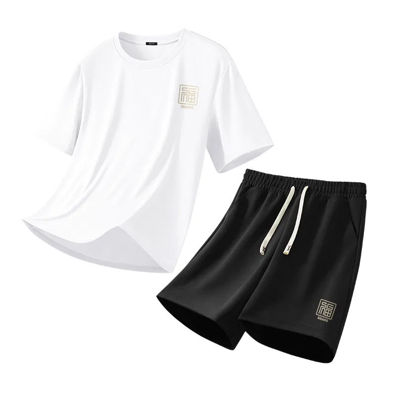 Детский комплект спортивной одежды из 2 предметов MINISO, White Black