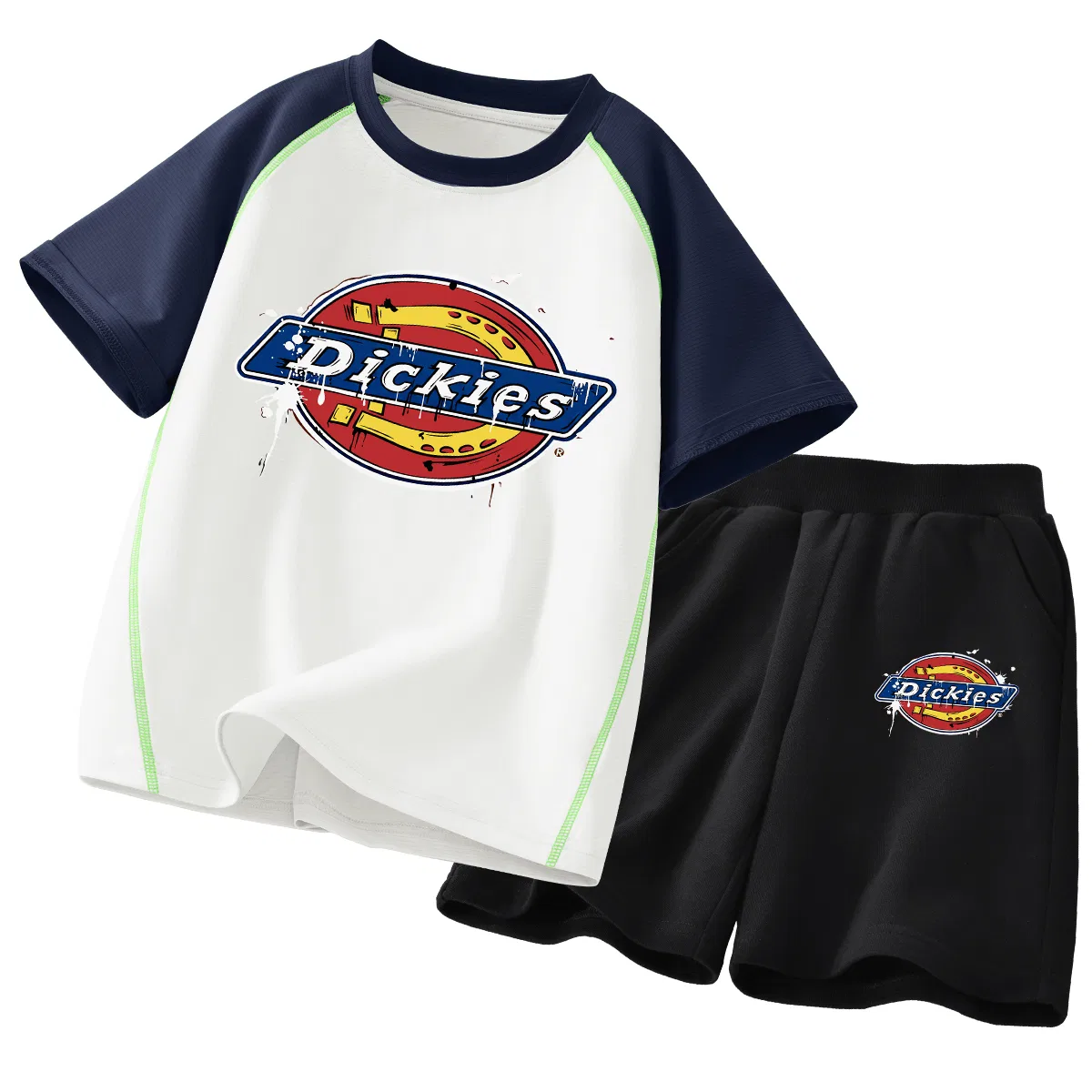 Детский спортивный комплект с принтом Dickies, S Graffiti Ink White+S Graffiti Ink Black