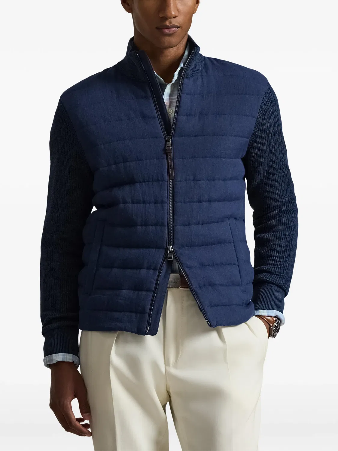 Стеганая льняная куртка Polo Ralph Lauren, синий — фото 2