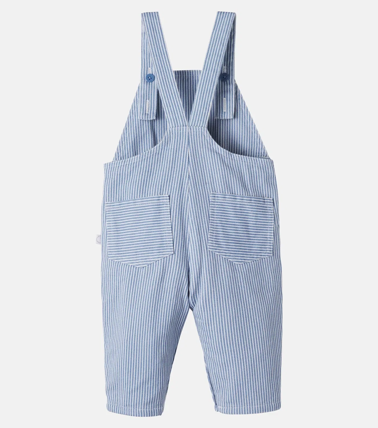 Детский джинсовый комбинезон с аппликацией Stella Mccartney Kids, синий — фото 3