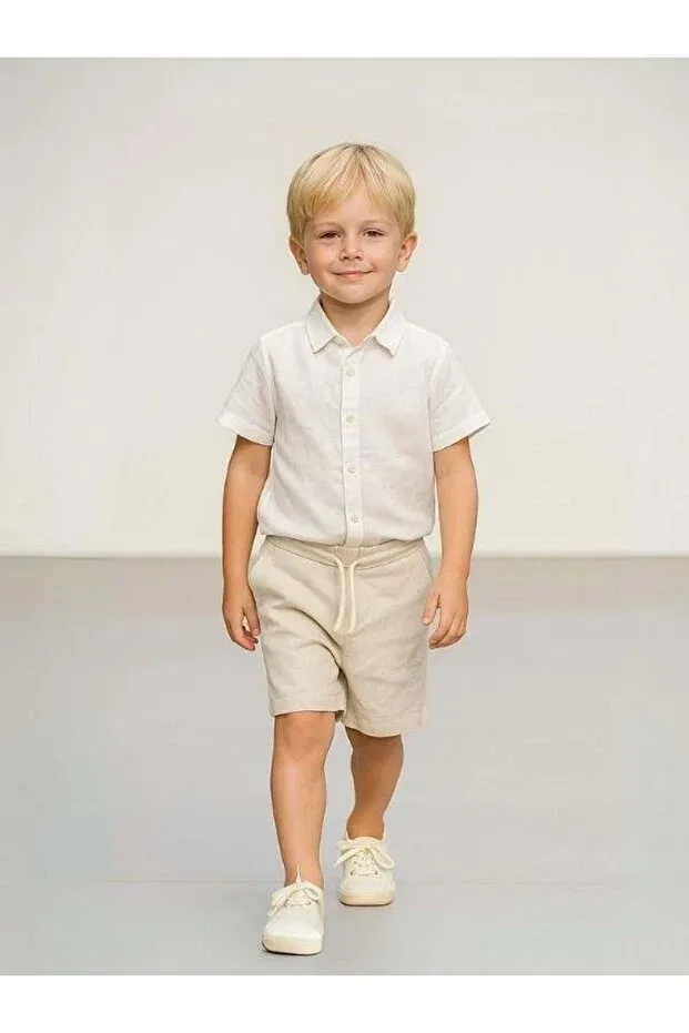 Детские шорты для мальчиков льняные Rg, Beige
