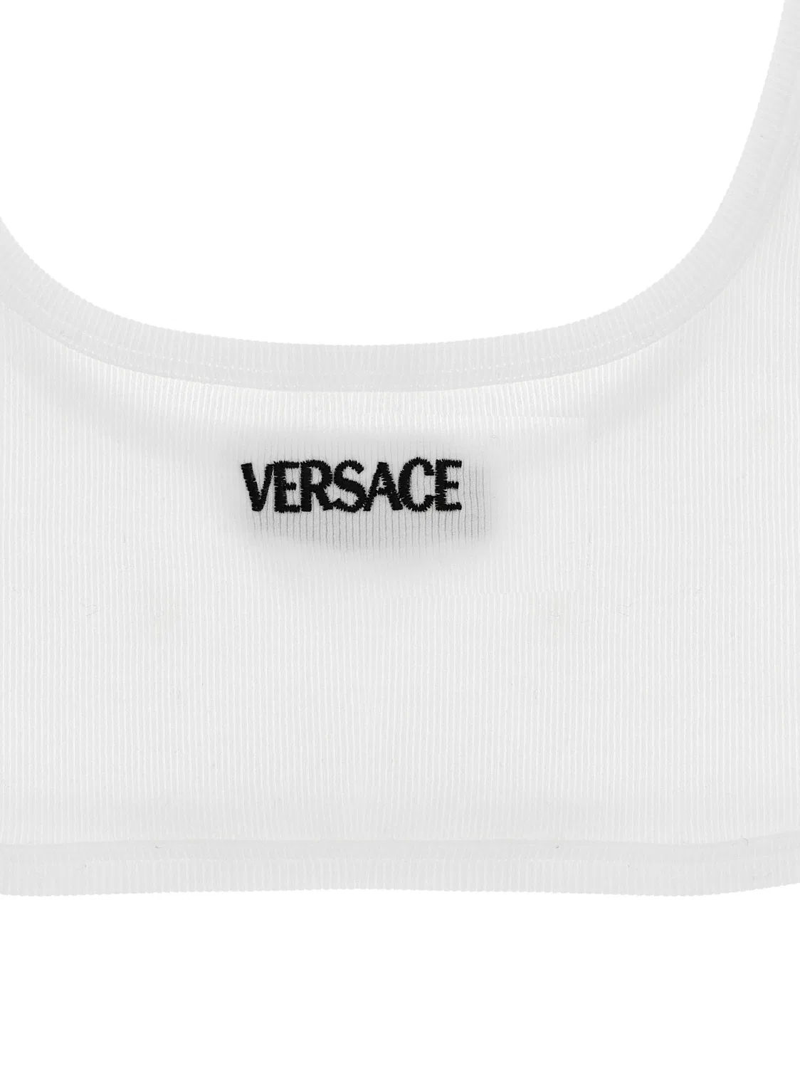 Женское бра с вышивкой логотипа Versace, White — фото 3