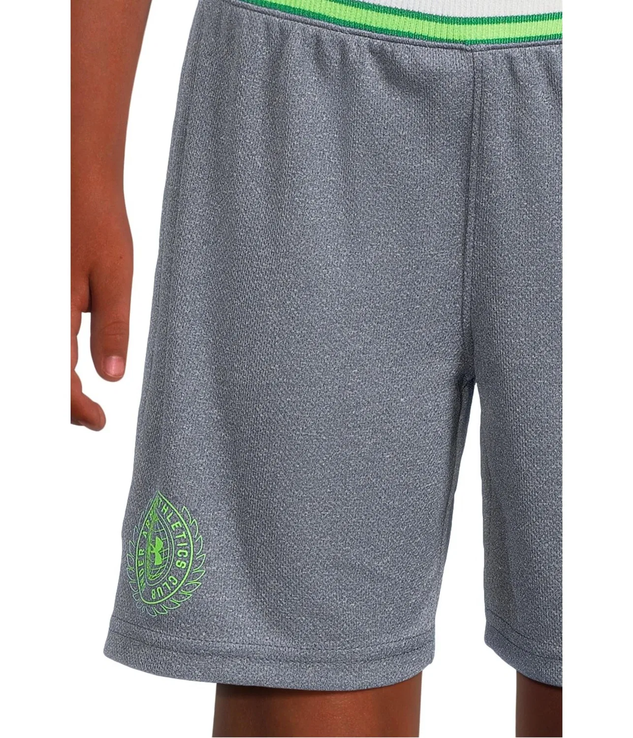 Шорты Court Mesh (для маленьких и больших детей) Under Armour Kids, Downpour Gray — фото 3