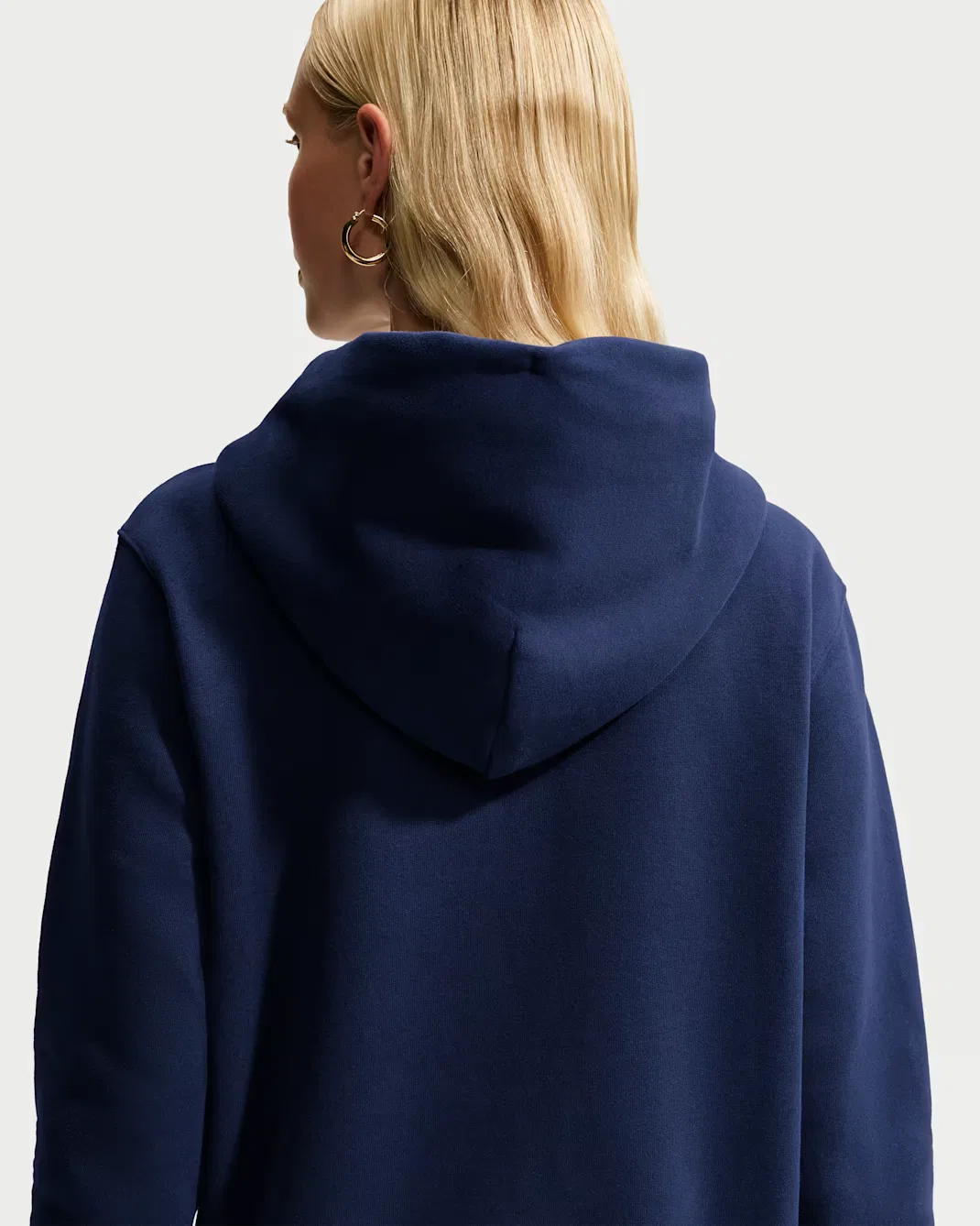 Женская толстовка на молнии Nike Studio Fleece Medium Weight, Midnight Navy/Sail — фото 2