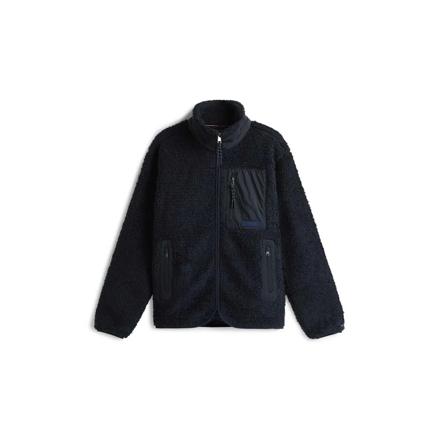 Мужская флисовая куртка с воротником-стойкой Teddy Fleece Zip Through Tommy Hilfiger, Desert Sky — фото 4