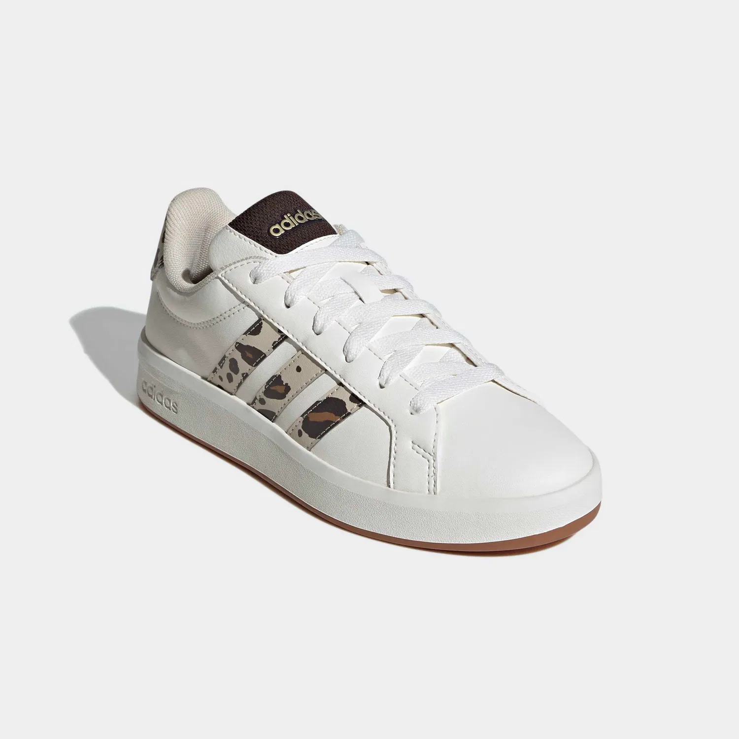 Детские кроссовки с тремя полосками Adidas, Core White/Crystal Linen/Aurora Coffee