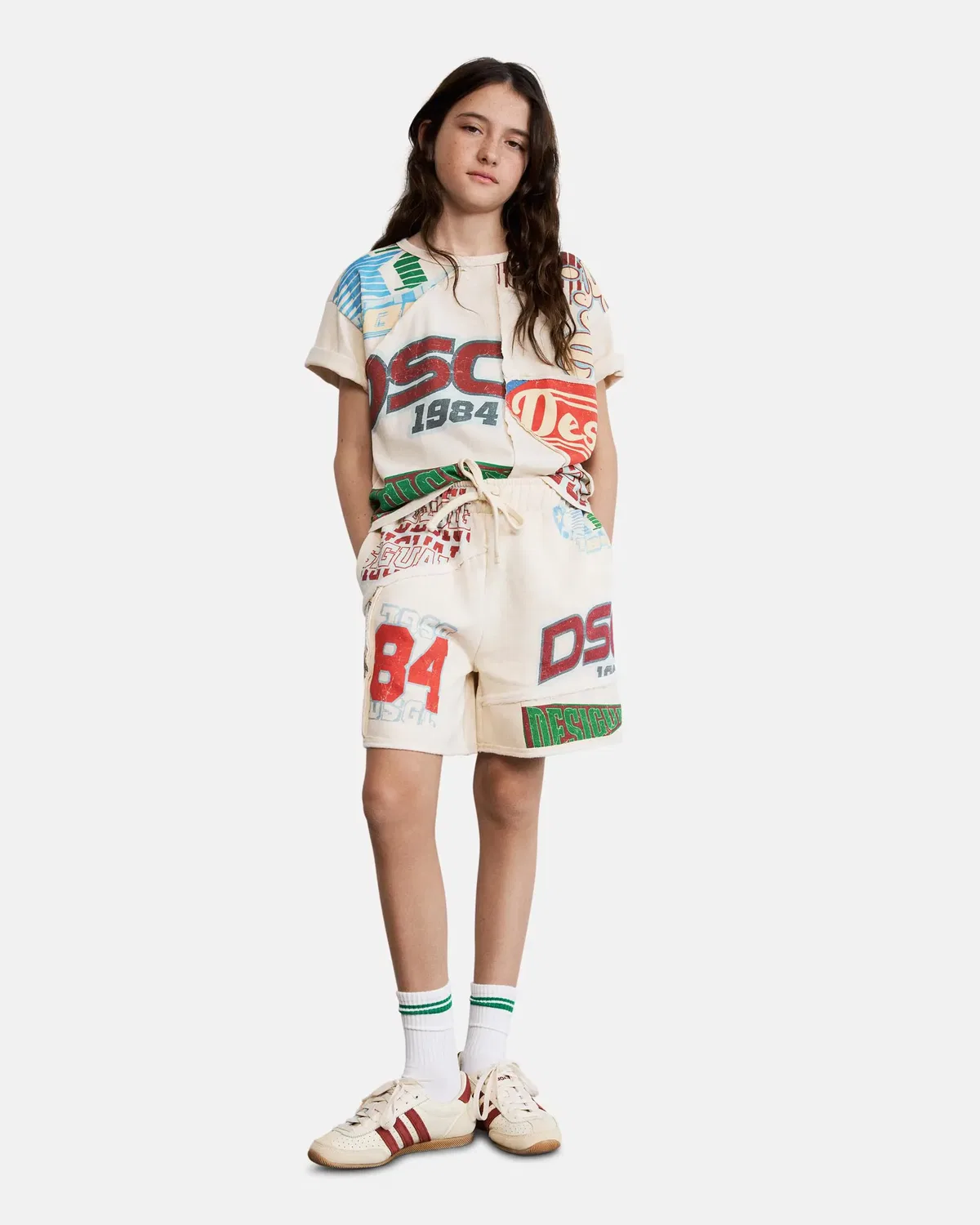 Детские шорты для мальчиков с принтом Desigual, Blanco — фото 3
