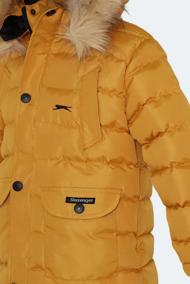 Детское зимнее пальто-пуховик для девочек Napoli i Slazenger, Yellow — фото 4