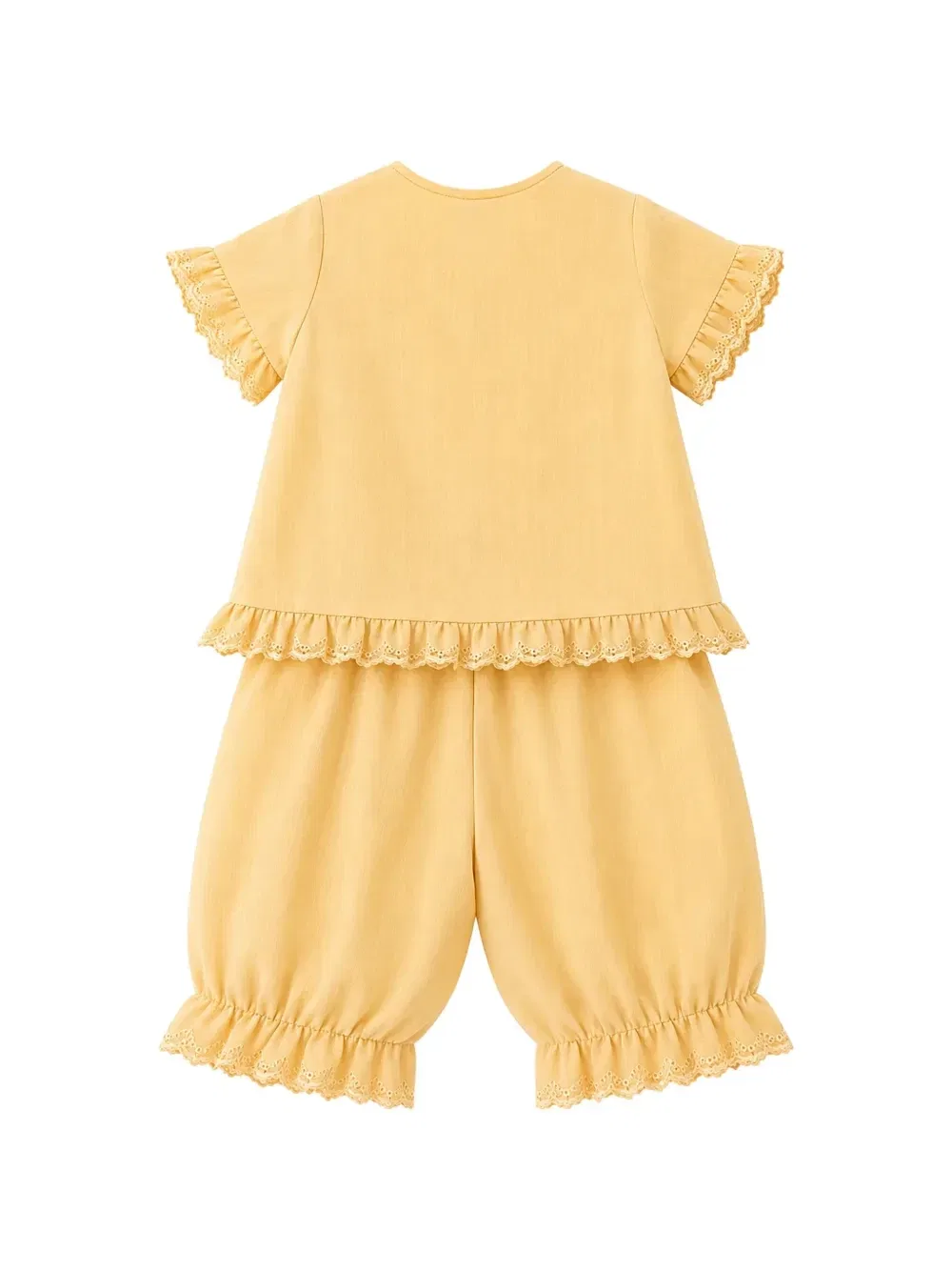 Комплект из блузки и брюк с оборками Jesurum Baby, желтый — фото 2