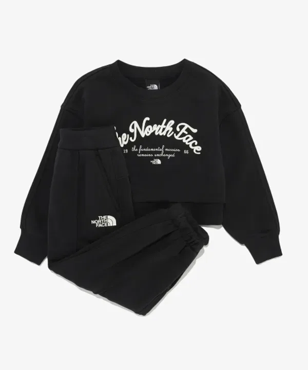 Футболка с длинным рукавом Alison Sweat Set, The North Face Kids, черный