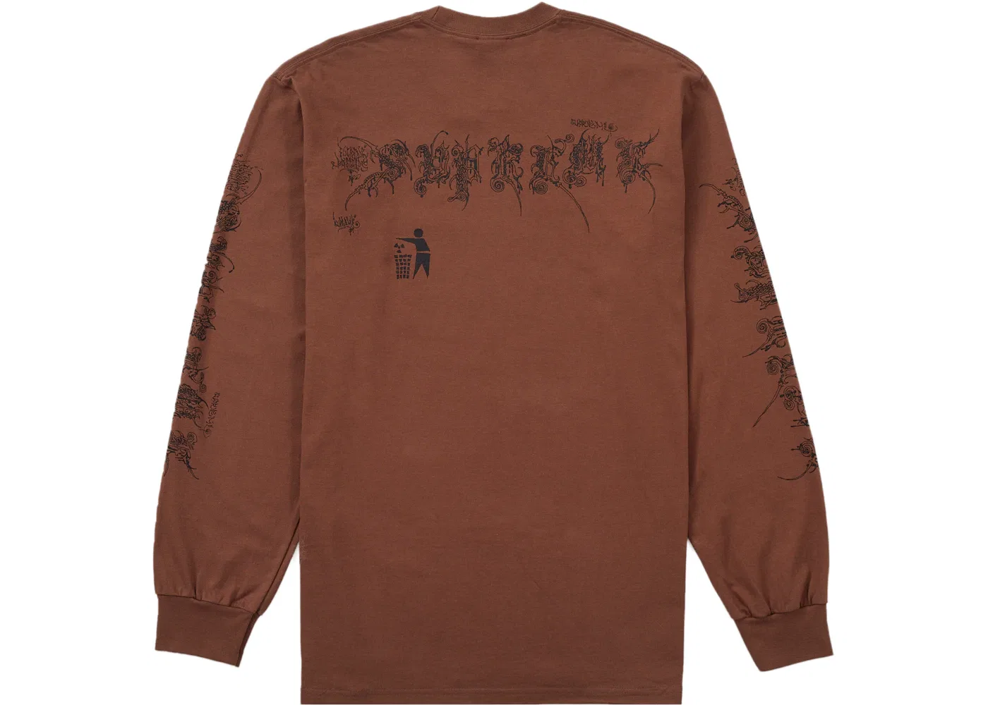 Мужская футболка с длинным рукавом с принтом Tee Supreme, Brown — фото 2
