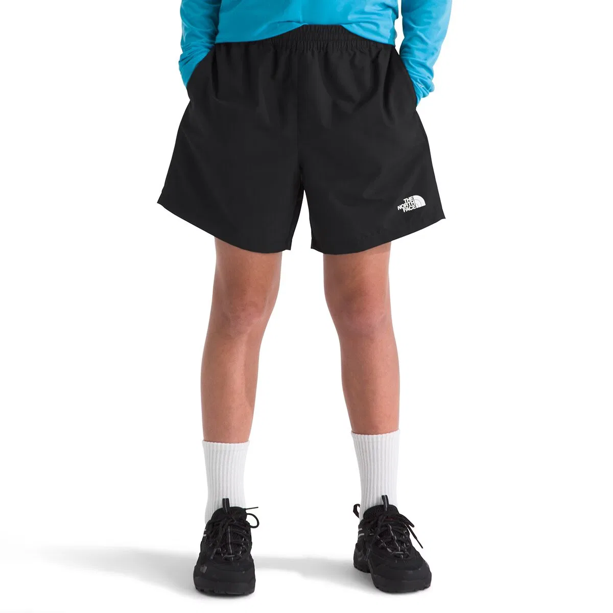 Детские шорты для мальчиков с технологией FlashDry-XD The North Face, TNF Black Logo Weather Topo Phantom Print — фото 3