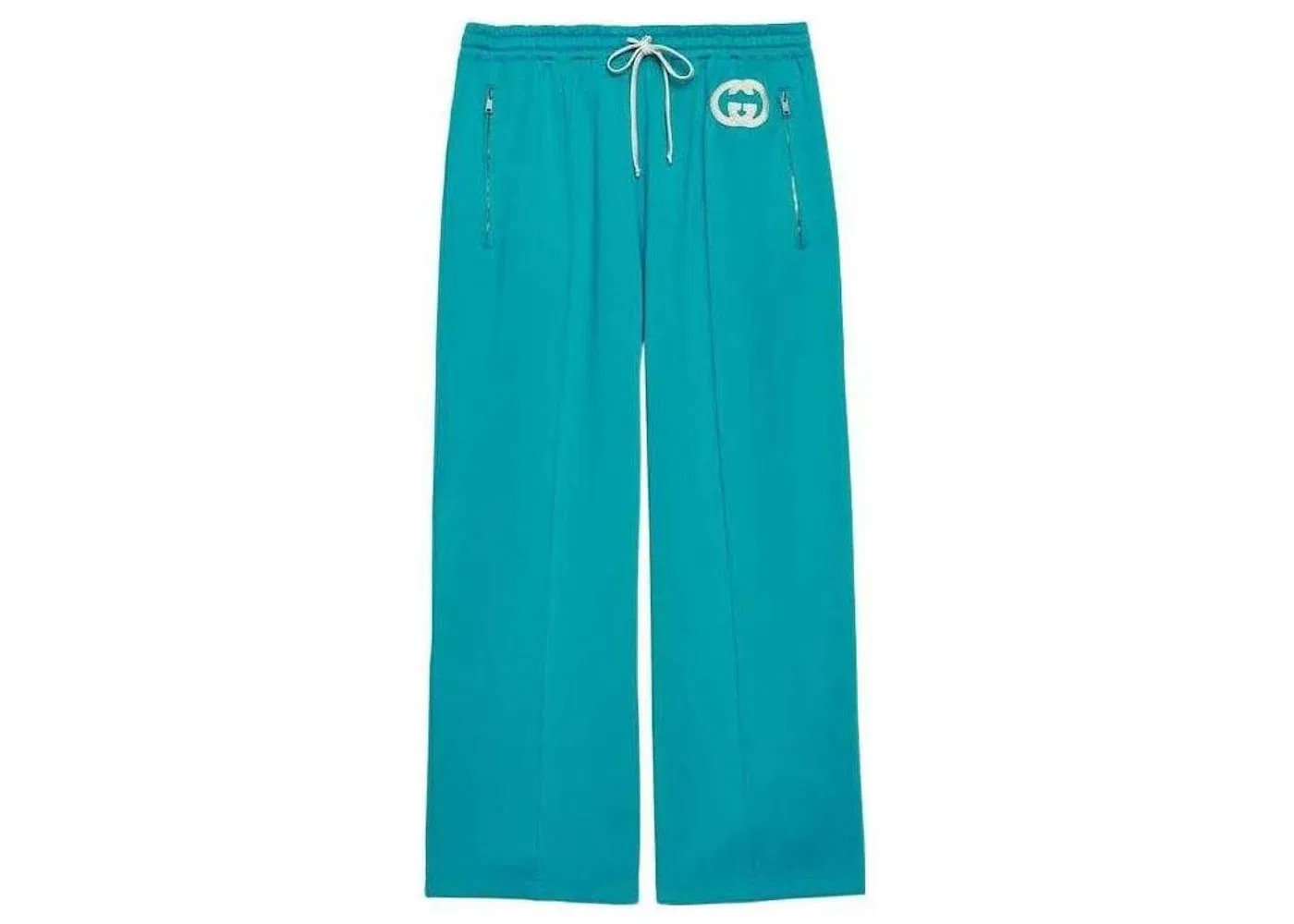 Женские брюки с принтом Gucci Interlocking G, Light Blue