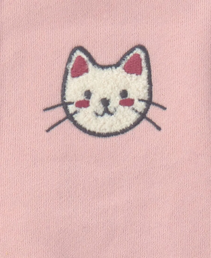 Комплект из 3 предметов: куртка-бомбер, топ и брюки Cat French Terry Carter's, Pink/White — фото 3