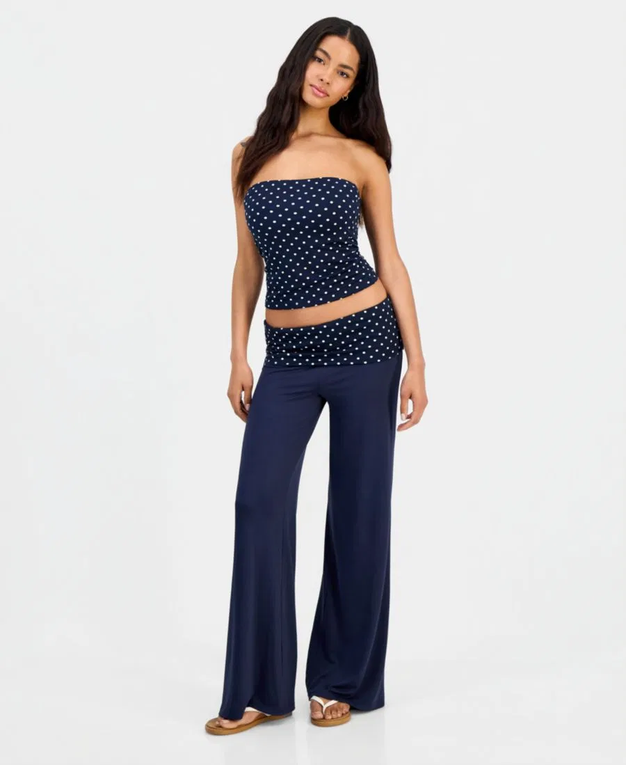 Комплект из топа и леггинсов Just Polly, Navy/Ivory