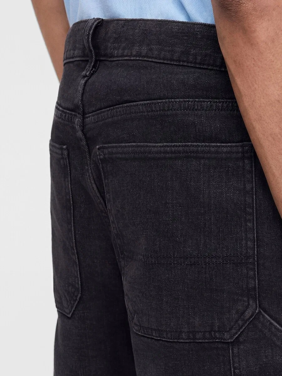 Джинсы GAP Regular из черного денима — фото 3