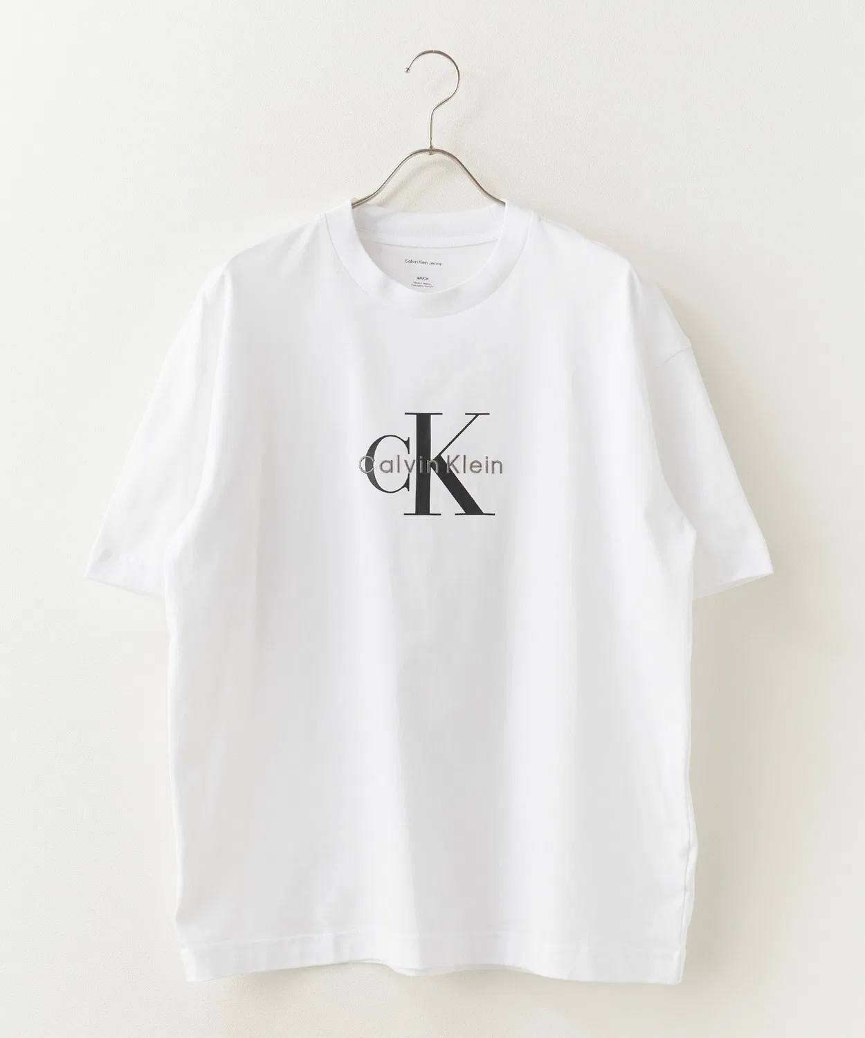 Футболка с принтом Calvin Klein A - MONOLOGO OVERSIZED TEE, Белая — фото 2