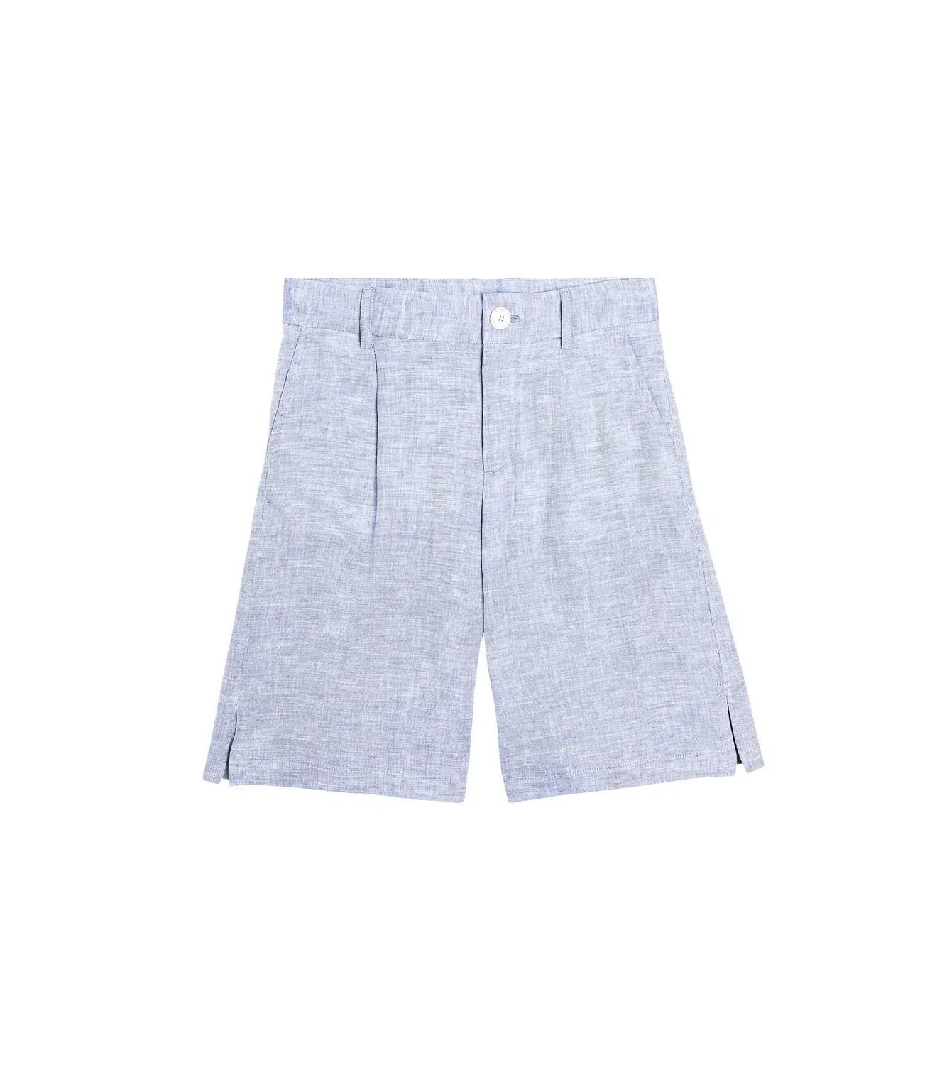 Шорты-бермуды льняные Dolce&Gabbana Kids, синий
