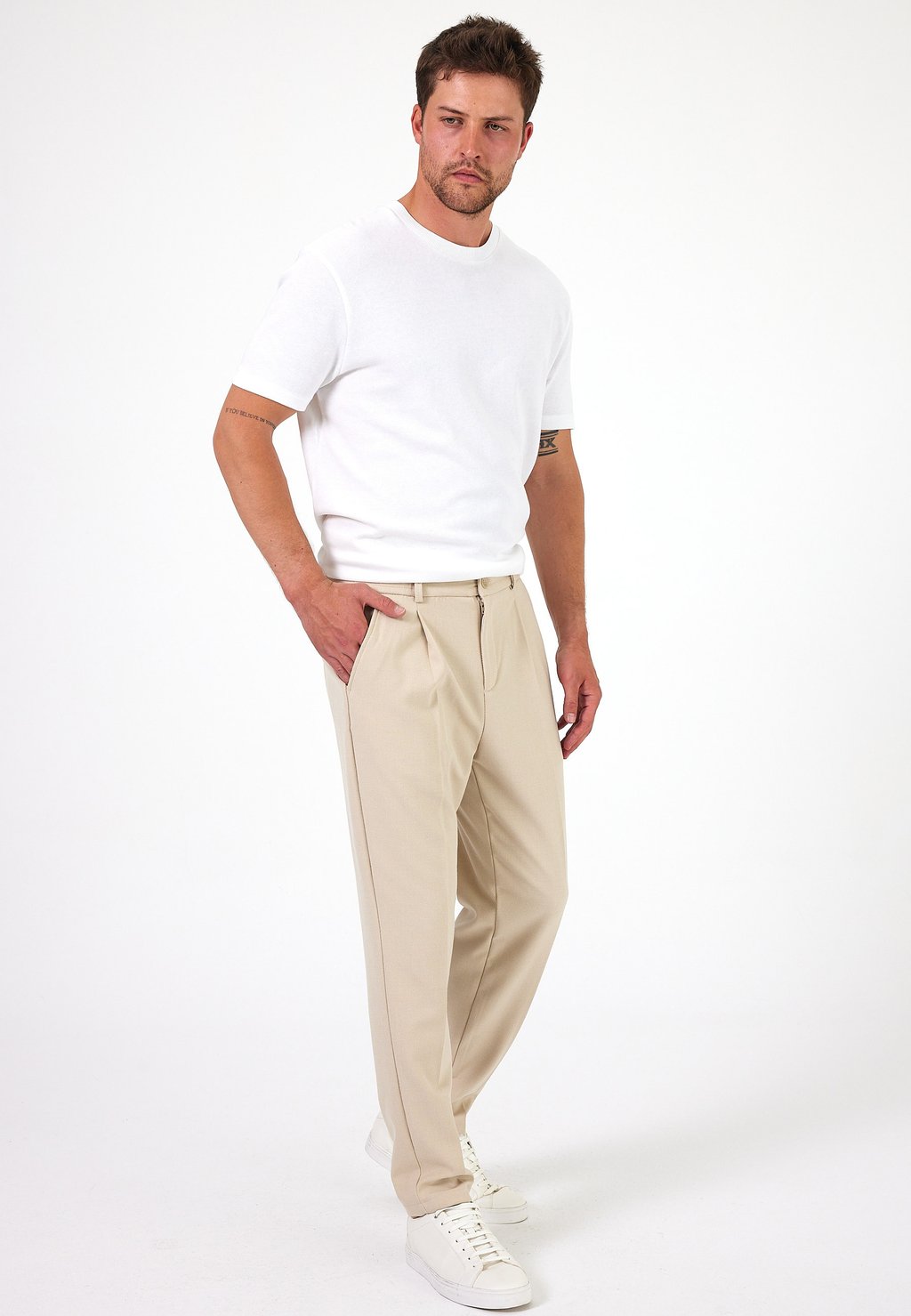 

Брюки WITH ELACTIC WAIST Just Like You, бежевый