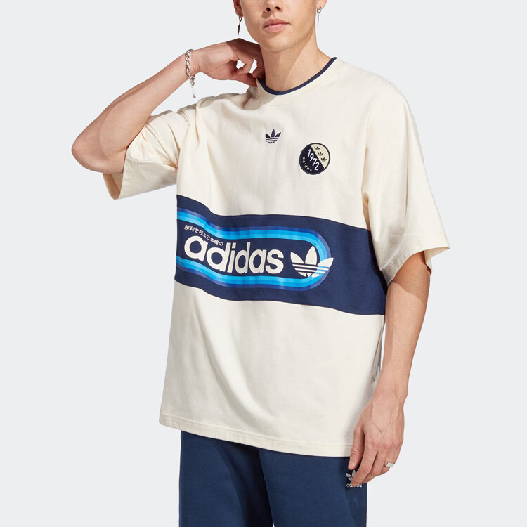 Футболка BLOKEPOP Men Wonder White Adidas Originals, цвет Wonder White — фото 2